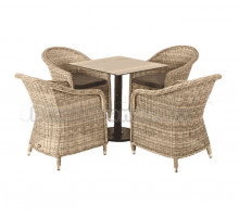 Комплект садовой мебели 5 в 1 4SiS Каффе обеденная группа, соломенный