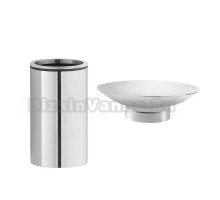 Набор Стакан Boheme Uno 10982-CR, chrome + Мыльница 10981-CR, chrome