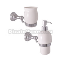 Набор Стакан Rav Slezak Morava MKA0201 хром + Дозатор MKA0303 хром