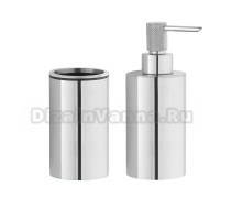 Набор Стакан Boheme Uno 10982-CR, chrome + Дозатор 10980-CR, chrome