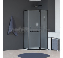 Душевой уголок RGW Hotel HO-084-B 90x90x195 см, профиль черный, стекло матовое