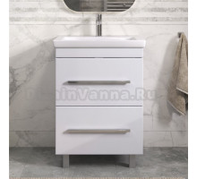 Тумба с раковиной Vigo Land 60 напольная, белая, раковина Como 60