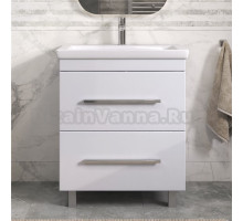 Тумба с раковиной Vigo Land 70 напольная, белая, раковина Como 70