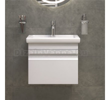 Тумба с раковиной Vigo Holly 50 подвесная, белая, раковина Como 50