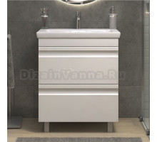 Тумба с раковиной Vigo Holly 70 напольная, белая, раковина Como 70