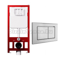 Комплект Инсталляция Tokito MAX 50 + Кнопка Tatsumaki Square SS цвет сталь