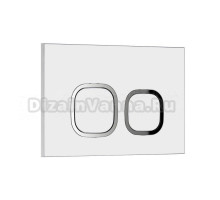 Кнопка смыва для унитаза WAVE А1 552525 АБС-пластик, цвет глянцевый белый