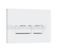 Кнопка смыва для унитаза WAVE V1 552528 АБС-пластик, цвет глянцевый белый