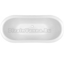 Ванна из искусственного камня Эстет Бостон 180x75 см, отдельностоящая, белая, овальная, на ножках