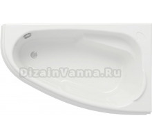 Акриловая ванна Cersanit Joanna R 150x95 см, угловая, правая, встраиваемая, ультрабелая, асимметричная, с каркасом