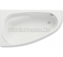 Акриловая ванна Cersanit Joanna L 160x95 см, угловая, левая, встраиваемая, ультрабелая, асимметричная, с каркасом