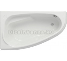 Акриловая ванна Cersanit Joanna L 150x95 см, угловая, левая, встраиваемая, белая, асимметричная, с каркасом