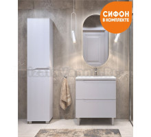 Мебель для ванной комнаты Vigo Neo 70 напольная, белая, раковина Velvex 9696 70