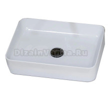 Накладная раковина Vigo Urban 50 глянцевая белая, прямоугольная, фаянс