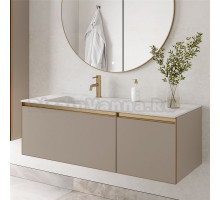 Тумба под раковину без столешницы Armadi Art Quatro 2 120 daphne, профиль matt gold