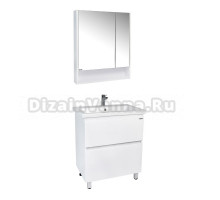 Мебель для ванной комнаты VIANT Мальта 80 напольная, 2 ящика, белая
