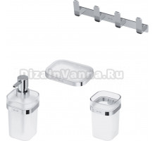 Стакан AM.PM Func A8F34300 хром + Мыльница AM.PM Func A8F34200 хром + Дозатор AM.PM Func A8F36900 хром + Крючок AM.PM Func A8F35900 хром