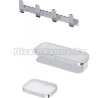 Мыльница AM.PM Func A8F34200 хром + Полка AM.PM Func A8F53100 хром + Крючок AM.PM Func A8F35900 хром