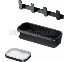 Мыльница AM.PM Func A8F34222 черная + Полка AM.PM Func A8F53122 черная + Крючок AM.PM Func A8F35922 черный
