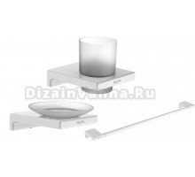 Набор Стакан Rose RG1812C белый + Мыльница RG1803C белый + Полотенцедержатель RG1817C белый