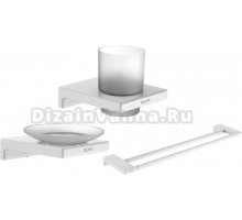 Набор Стакан Rose RG1812C белый + Мыльница RG1803C белый + Полотенцедержатель RG1827C белый