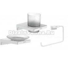 Набор Стакан Rose RG1812C белый + Мыльница RG1803C белый + Полотенцедержатель RG1806C белый