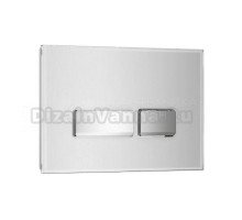 Кнопка смыва для унитаза WAVE E1 glass 552531 стекло, цвет белый, хром