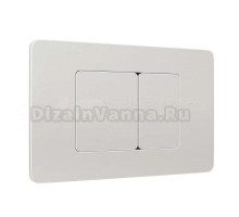 Кнопка смыва для унитаза WAVE SS01 554039 нержавеющая сталь, цвет глянцевый белый