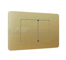 Кнопка смыва для унитаза WAVE SS07 554042 нержавеющая сталь, цвет матовое золото