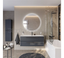 Мебель для ванной комнаты Cezares Eco Cer-N 120 grafito, раковина Eco 120, ручки матовые черные