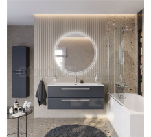 Мебель для ванной комнаты Cezares Eco Cer-N 120 grafito, раковина Eco 120, ручки серые