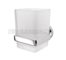 Стакан для ванной Wasserkraft Mosel 46628 настенный, хром, стеклянный