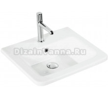Мебельная раковина Sanovit Urban 50 накладная, глянцевая белая, прямоугольная, фаянс