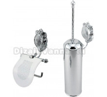 Набор Ершик Migliore Cleopatra 16659 настенный, хром + Держатель 16654 хром