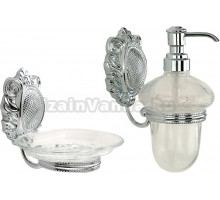 Набор Мыльница Migliore Cleopatra 16651 подвесная, хром + Дозатор 16656 настенный, хром