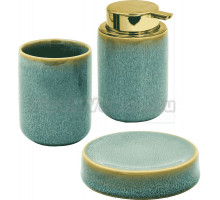 Набор Стакан Ridder Abby 2160105 зеленый + Мыльница 2160305 зеленый + Дозатор 2160505 зеленый