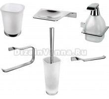 Набор Мыльница Colombo Design Alize B2501 SX + Дозатор B9330 DX + Стакан B2541 + Полотенцедержатель B2531 + Ершик В2506 + Держатель В2508D