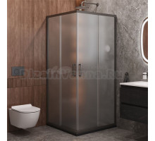 Душевой уголок Cezares Molveno A 2 90 P GM 90х90 см, профиль оружейная сталь, стекло рифленое