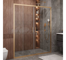 Душевая дверь в нишу Cezares Molveno BF 2 170 C BORO IV 170 см, профиль брашированное золото, стекло прозрачное