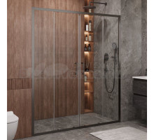 Душевая дверь в нишу Cezares Molveno BF 2 170 C GM IV 170 см, профиль оружейная сталь, стекло прозрачное