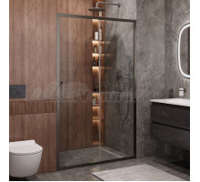 Душевая дверь в нишу Cezares Molveno BF 1 120 C GM IV 120 см, профиль оружейная сталь, стекло прозрачное