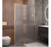 Душевая дверь в нишу Cezares Molveno BF 1 120 P BORO 120 см, профиль брашированное золото, стекло рифленое