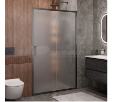 Душевая дверь в нишу Cezares Molveno BF 1 120 P GM 120 см, профиль оружейная сталь, стекло рифленое