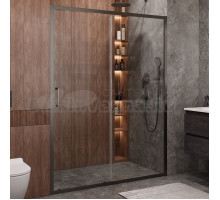 Душевая дверь в нишу Cezares Molveno BF 1 150 C GM IV 150 см, профиль оружейная сталь, стекло прозрачное