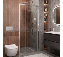 Душевая дверь в нишу Cezares Molveno BF 3 100 C Cr IV 100 см, профиль глянцевый хром, стекло прозрачное