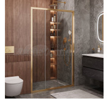 Душевая дверь в нишу Cezares Molveno BF 3 120 C BORO IV 120 см, профиль брашированное золото, стекло прозрачное