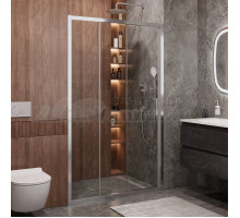 Душевая дверь в нишу Cezares Molveno BF 3 120 C Cr IV 120 см, профиль глянцевый хром, стекло прозрачное