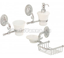 Набор Стакан Migliore Edera 16928 хром + Мыльница 16921 хром + Дозатор 16912 хром