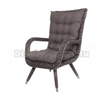 Садовое кресло 4SiS Толедо из искусственного ротанга с подушками, графит