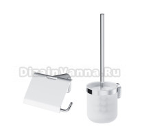 Набор Держатель AM.PM Joy A84341400, с крышкой, хром + Ершик A8433300, подвесной